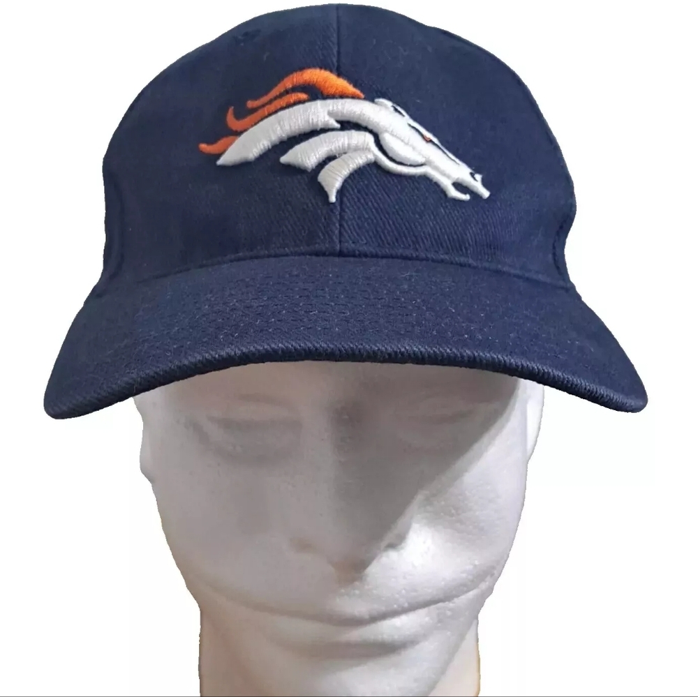 Denver Broncos blue baseball hat adjustable strapback set NFL authenticity seal